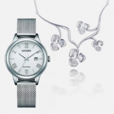 LUMOAVA KUKINTO KAULAKORU & CITIZEN ECO-DRIVE MESH RANNEKELL..