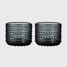 2 X KYNTTILÄLYHTY KASTEHELMI 64 MM HARMAA IITTALA